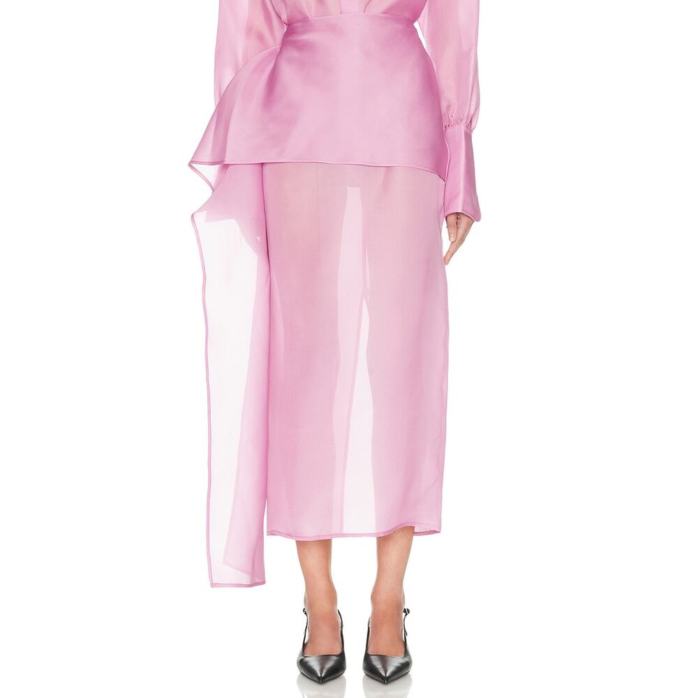 Helsa Structured Lilac Gazar Drape Skirt Size M NWT
